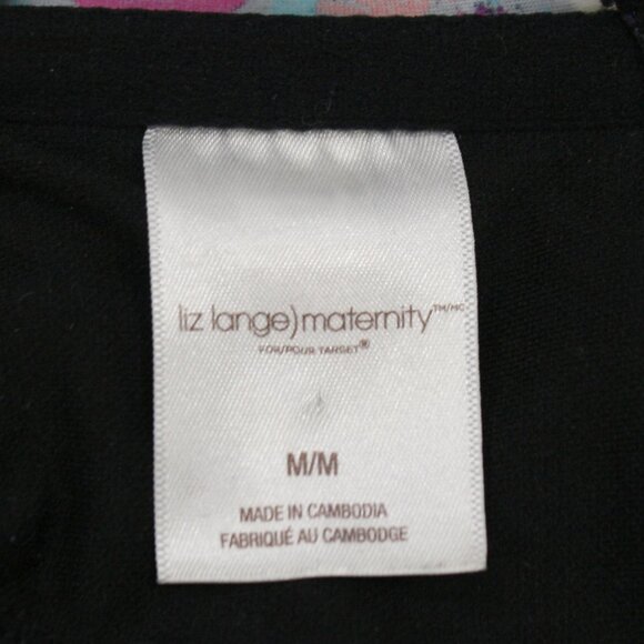 LIZ LANGE MATERNITY Swimsuit Tankini Top Abstract Floral Boho Print Blue Medium - Picture 5 of 11